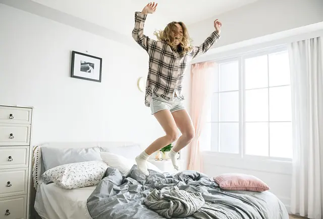 energize jumping on bed
