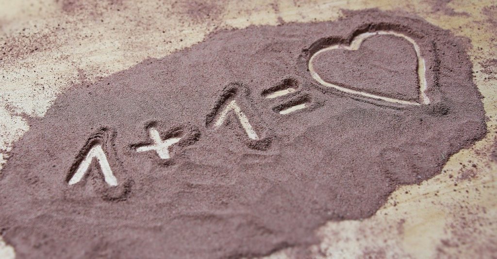 1 + 1 = 1 is written on pile of dirt