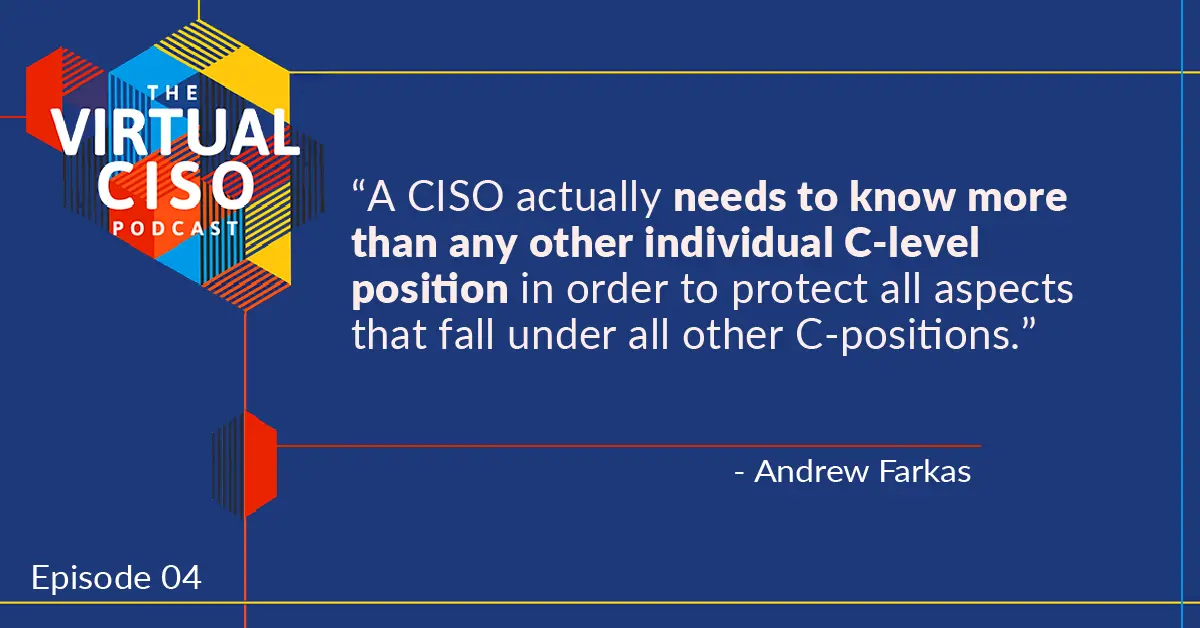 a poster for the virtual ciso podcast episode 4