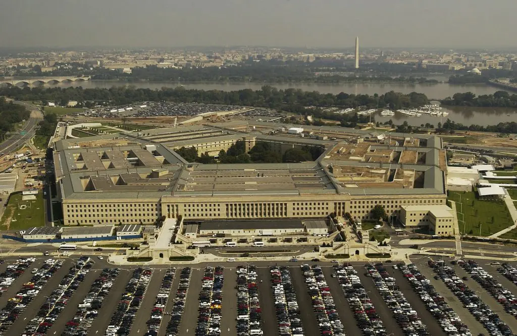 aerial view of the pentagon in washington d.c.