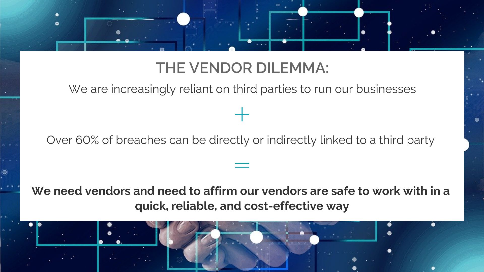 vendor due diligence dilemma vendor due diligence dilemma