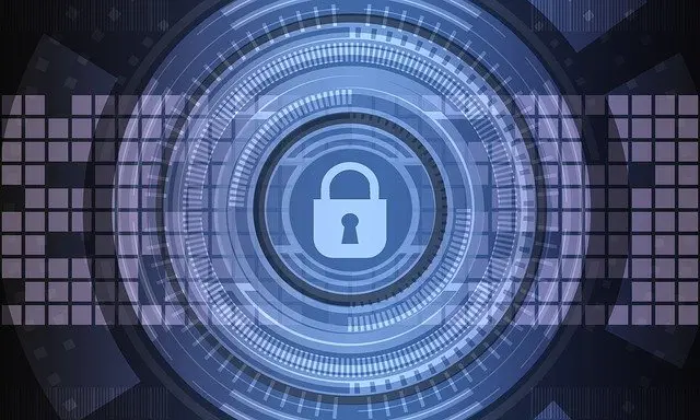 there is a padlock in the middle of a circle