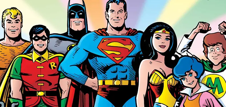 a group of comic book heroes including batman superman wonder woman and robin