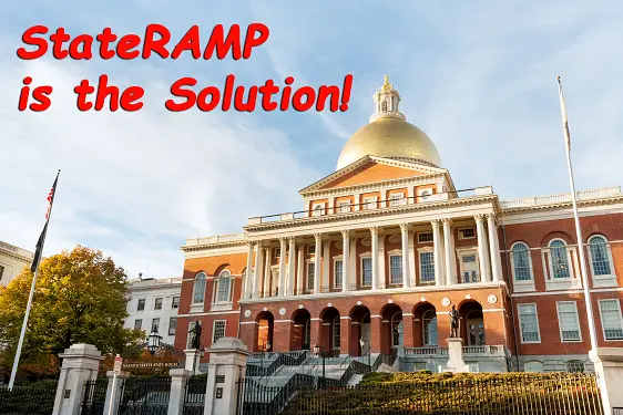 a large brick building with the words StateRamp is the solution