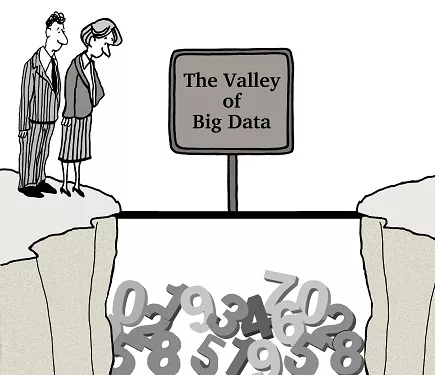 sign that says the valley of big data on it
