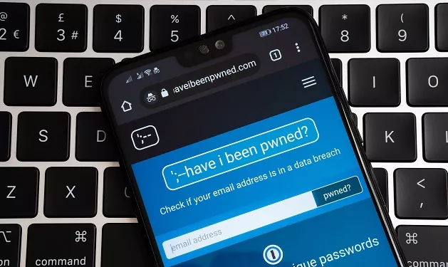 a phone displays a screen that says have i been pwned