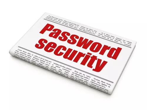 a newspaper with the word password security on it