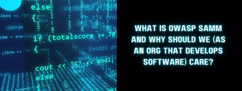 computer screen with the words and coding type graphics