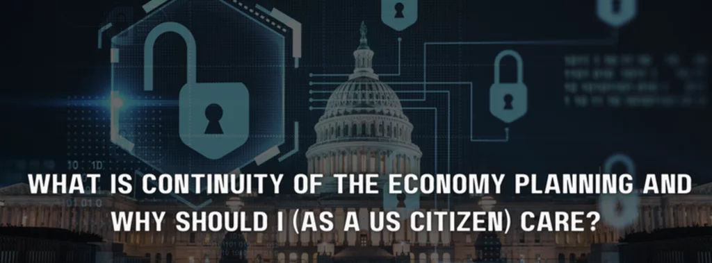 Capital building banner explaining what is continuity of the economy planning & why should I care
