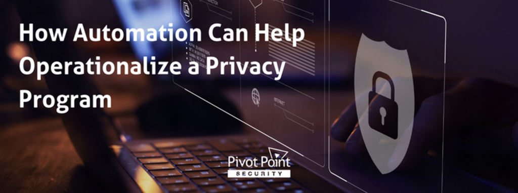 a laptop with a pivot point security logo on it