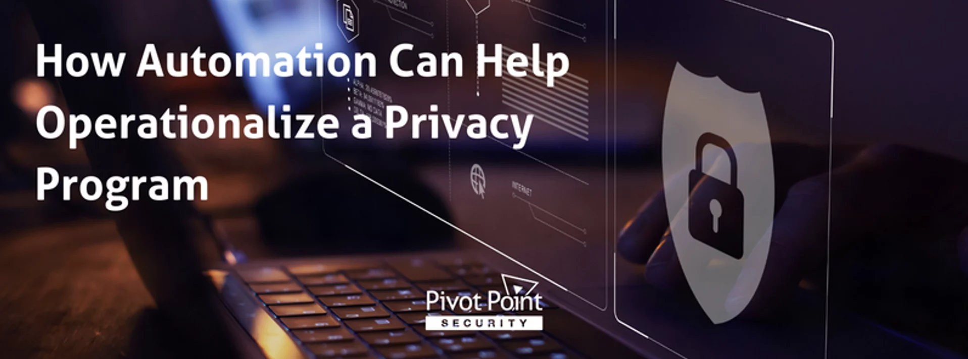 a laptop with a pivot point security logo on it
