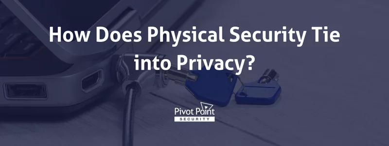 a poster saying how does physical security tie into privacy by pivot point security