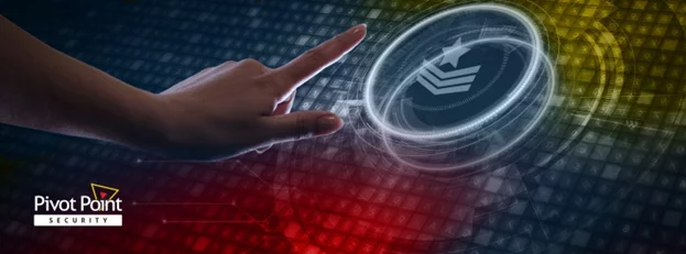 a hand is pointing at a button that says pivot point security