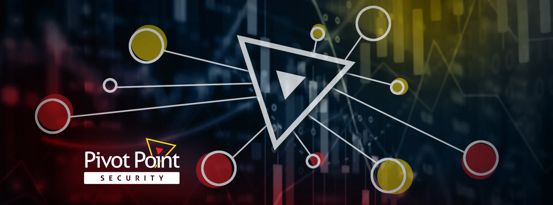 a poster for pivot point security with a triangle in the middle