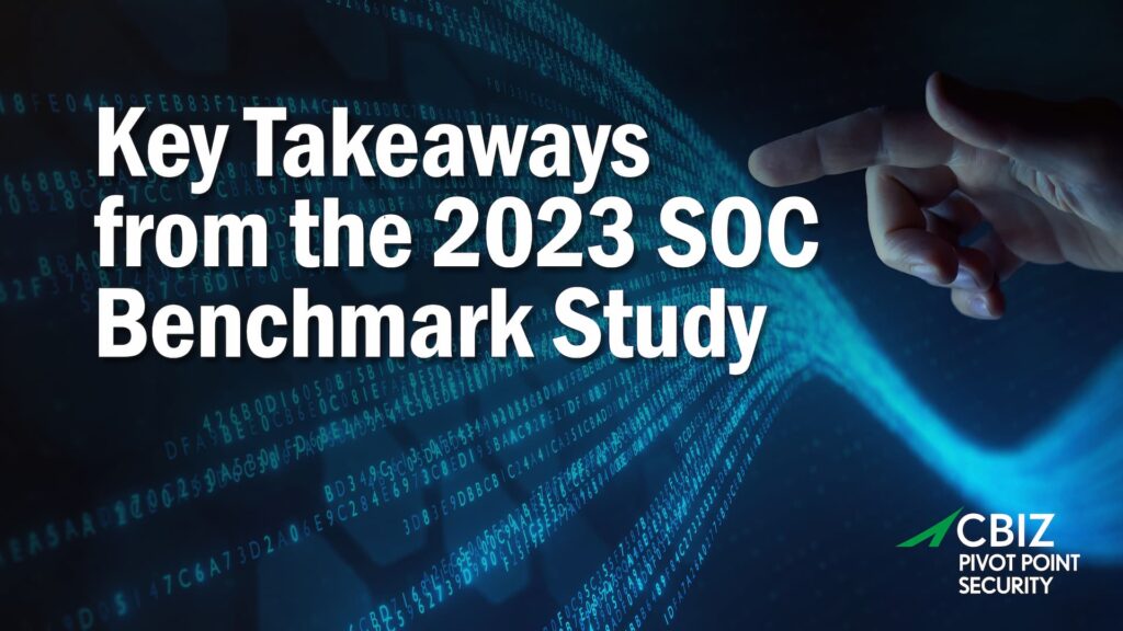 a poster for key takeaways from the 2023 soc benchmark study
