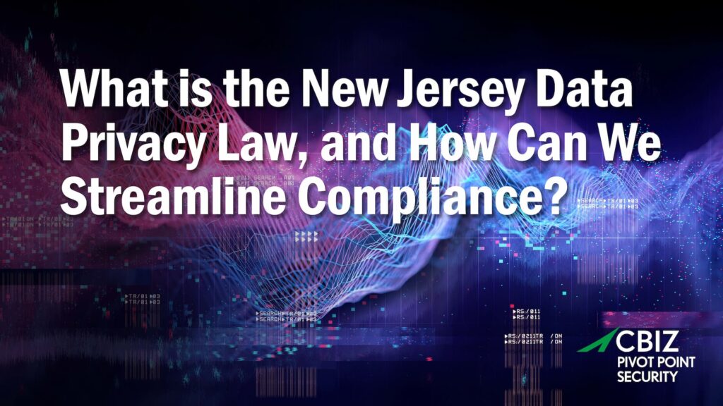 poster that says what is the new jersey data privacy law and how can we streamline compliance