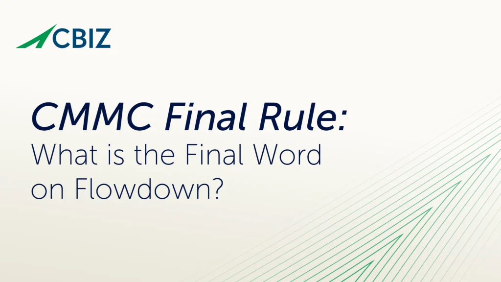 PPS Blog Banners Blog CMMC What is the Final Rule on Flowdown